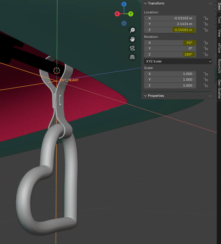 Высота и вращение нулла